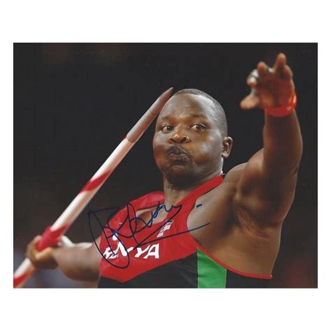 Maybe one day kenya will be the home of javelin. Autographe Julius YEGO (Photo dédicacée)