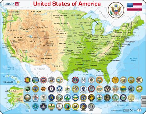 Maybe you would like to learn more about one of these? Larsen Puzzles United States Map Children's Educational ...