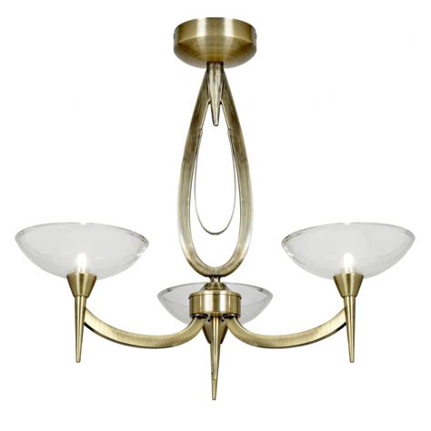Art deco alabaster dish ceiling light. Harrison-3AB 3 light ceiling fitting in antique brass