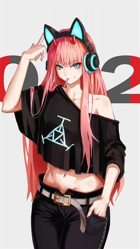 Including 3d and 2d animations. Wallpaper Zero Two Hot