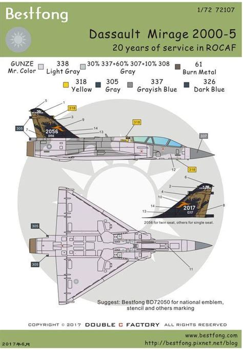 Jun 03, 2021 · 空軍1架幻象2000戰機今天下午自台中清泉崗基地起飛時，因為機械異常導致儀表板警告燈亮，飛行員立即放棄起飛；空軍司令部今天傍晚表示，經. 1/72Bestfong水貼紙~Mirage(幻象)2000-5戰鬥機,國軍服役20週年紀念塗裝 - 露天拍賣