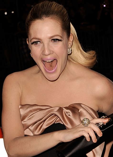 Maybe you would like to learn more about one of these? Drew Barrymore's Tongue Piercing Diet | HuffPost