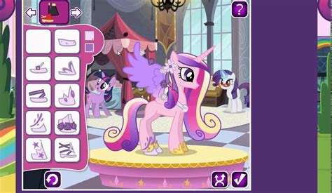 Pony figure comes in a wedding dress outfit and has wings that move and light up. Princess Cadence Dress Up Game 'Read Description' Please ...