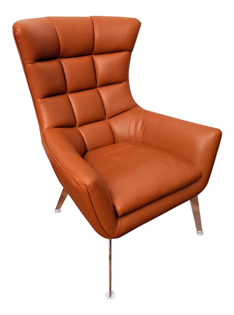 Vintage faux leather wing chair, faux leather accent tufted wingback chair. Contemporary Calia Italia Leather & Chrome Wingback Chair ...