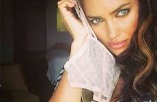 irina selfie shayk underwear off lace shows loves bit she just models dailymail lingerie sexy instagram wife lacy directly piercing