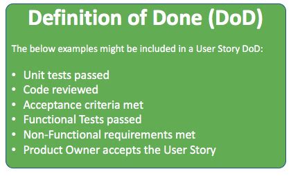 These areas are a tool to draw attention to your broader life goals while deciding what to work on next. Definition of Done - DZone Agile