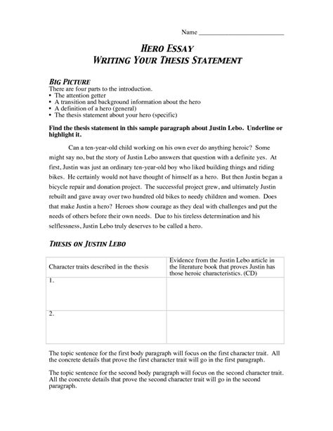 The thesis statement is where you make a claim that will guide you through your entire paper. 014 Essay Example Where Does The Thesis Statement Go In An ...