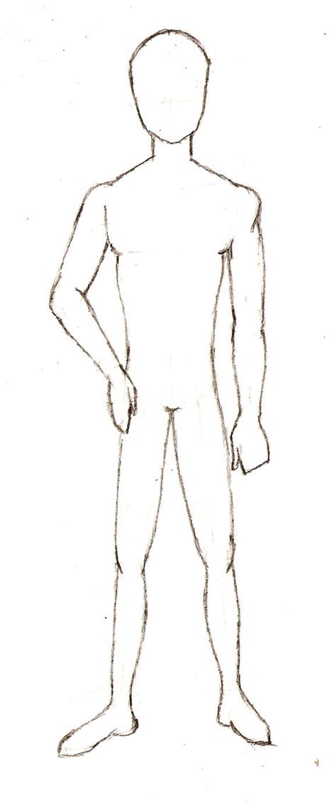 Image of how to draw male anime characters step by step animeoutline. Male Base 1 by babeandandy on DeviantArt