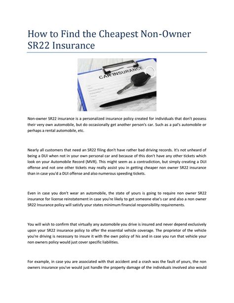 Another ideal situation to secure a non owner sr22 insurance is when you frequently borrow a vehicle from family or friends. sr22 insurance near me by vaughnnmackin - Issuu