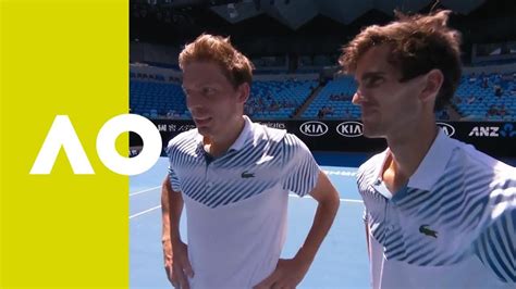 Australian open 2019 men's final. Pierre-Hugues Herbert/Nicolas Mahut on-court interview ...