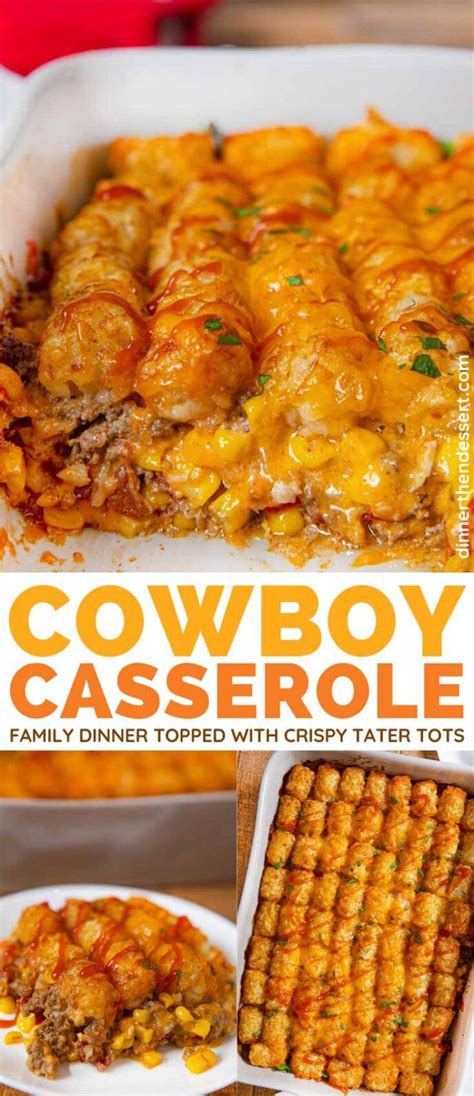 Transfer meat mixture to prepared pan; Cowboy Casserole is an easy weeknight family dinner made ...
