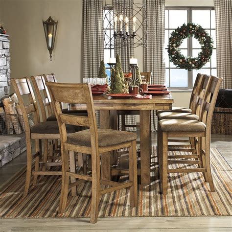 Lz leisure zone dining table set, 4 pieces counter height table and chairs set, rustic bar dining set with socket, multipurpose dining room set (green) 5.0 out of 5 stars 1 $279.99 $ 279. Krinden Counter Height Dining Room Set Signature Design, 1 ...