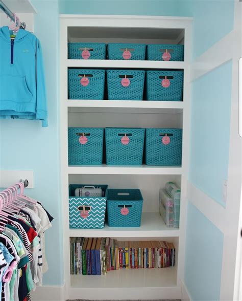 This organized kids closet features storage for clothing, toys, books, diapers, and other items. Pin by Sterling Roses Blog on Kid's Rooms/Play rooms | Girls closet organization, Closet hacks ...