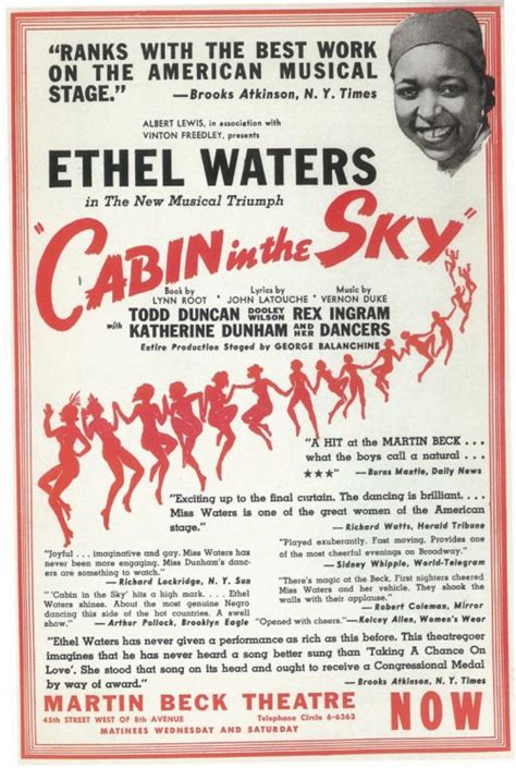 Cabin in the sky is a 1943 american musical film with music by vernon duke, lyrics by john la touche, and a musical book by lynn root. cabin-in-the-sky-broadway-movie-poster-1941-1020407285.jpg ...