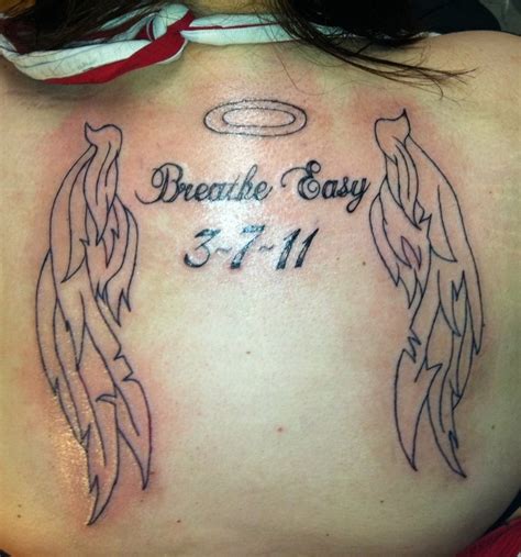 Distance is no barrier to the love of god. Memorial tattoo for my cousin that passed from CF ...