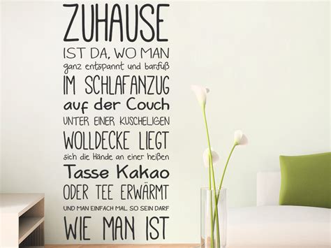 Zu haus befassen wir uns in diesem artikel. Wandtattoo Zuhause ist da wo man... Spruchband | WANDTATTOO.DE