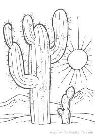 Cactus coloring page for kids by boss toy art coloring pages. Image result for cactus drawing outline | Cactus drawing ...