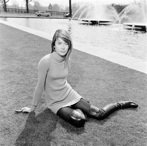 Françoise hardy is reciting the first lines of serge gainsbourg's song la javanaise for my benefit. Françoise Hardy relaxes in the spring sunshine, Hyde Park, London, Sunday 14th April 1968. Phots ...