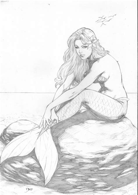 Mermaid by Deilson on DeviantArt See more ideas about easy mermaid drawing, mermaid drawings, mermaid.