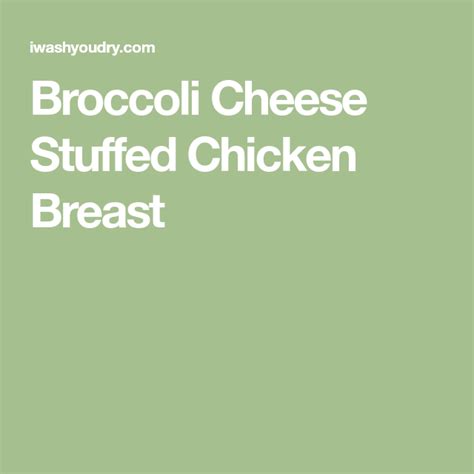 I have updated the post to add all new photos, and a if you are looking for an easy stove top chicken recipe with tons of flavor, you can't go wrong with this broccoli cheese chicken and rice skillet dish. Pin on Stuffed chicken