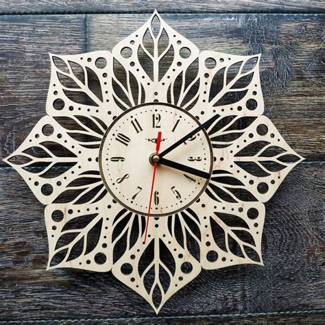 In my view, every room can use a wall clock. MANDALA Flower Wall Clock Sacred Geometry Yoga clock ...