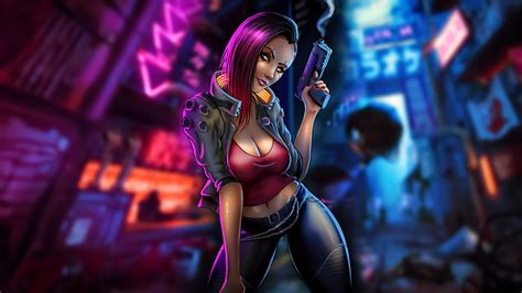 Night city, free state of california. Cyberpunk Fanart Fantasy Girl 4k, HD Games, 4k Wallpapers ...