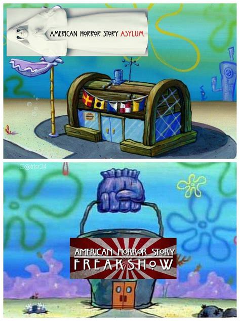 A spongebob meme to determine which spongebob meme is better 😂 pic.twitter.com/wbtig0ql35. The American Horror Story version of the Krusty Krab vs ...