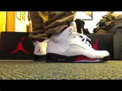 Nike air max 2090 review & on feet. Air Jordan Retro 5 V Fire Red 2013 On Feet Review - YouTube