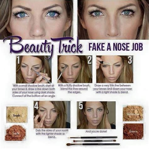 How to contour a bulbous round nose youtube. Cute little trick | Nose job, Nose contouring, Makeup tips