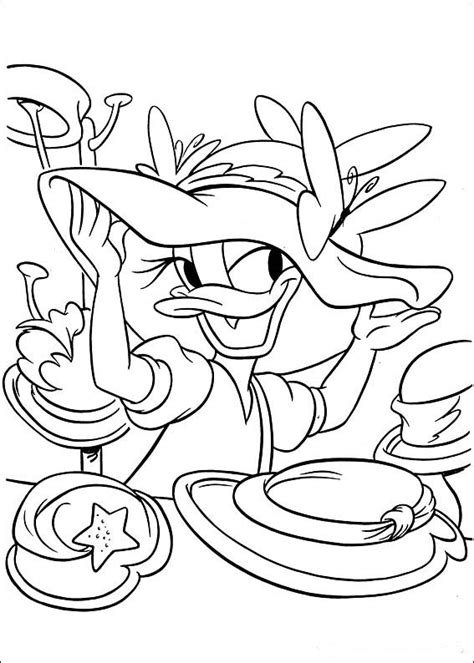 Cartoons Coloring Pages: Donald and Daisy Duck Coloring Pages