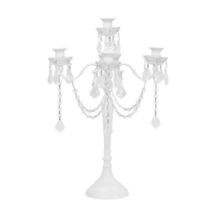 The ultimate candelabra rental for ny, nj, pa and ct. White 24 Inch Candelabra