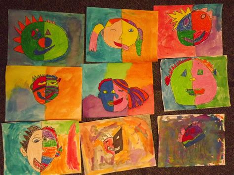 Pablo picasso is probably the most important figure of the 20th century, in terms of art, and art movements that occurred over this period. 1-23-2015 4th grade Picasso Faces project | Art projects ...