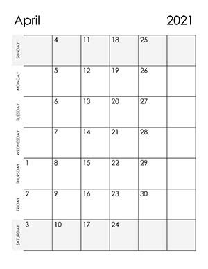 View the month calendar of april 2021 calendar including week numbers. Calendar for April 2021 - free-calendar.su