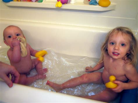 Ideally made for sitting baby inside the sink 3. Hannah and Jack's World: Two Kids in a Tub