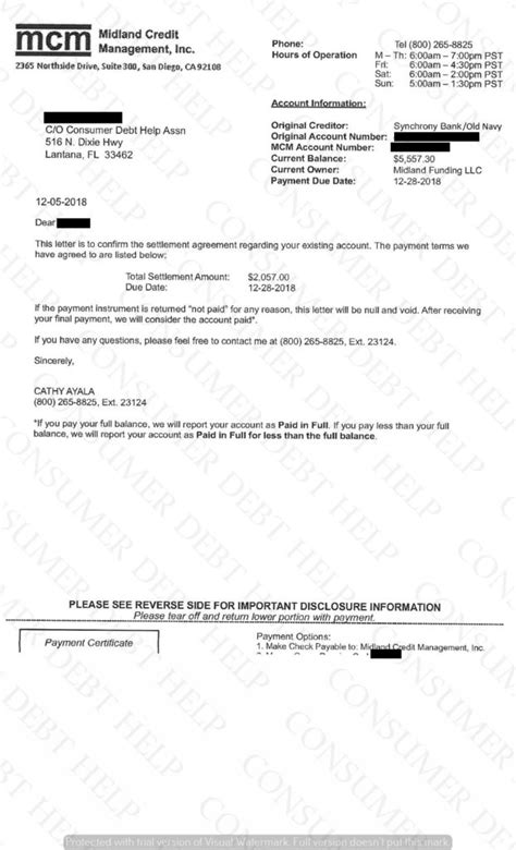 Store credit cards are made to be used only for. Settlement Letter from Old Navy/Synchrony Bank - Consumer DEBT HELP ASSOCIATION