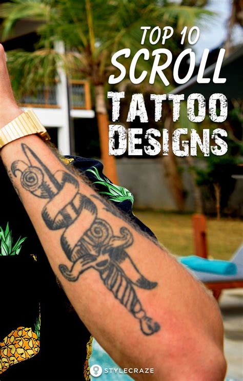 Scroll tattoos help one to fit in all the lettering on the scroll and also make it look elegant and smart with several vivid designs that emphasize the tattoo. Top 10 Scroll Tattoo Designs | Tattoo designs, Tattoos ...