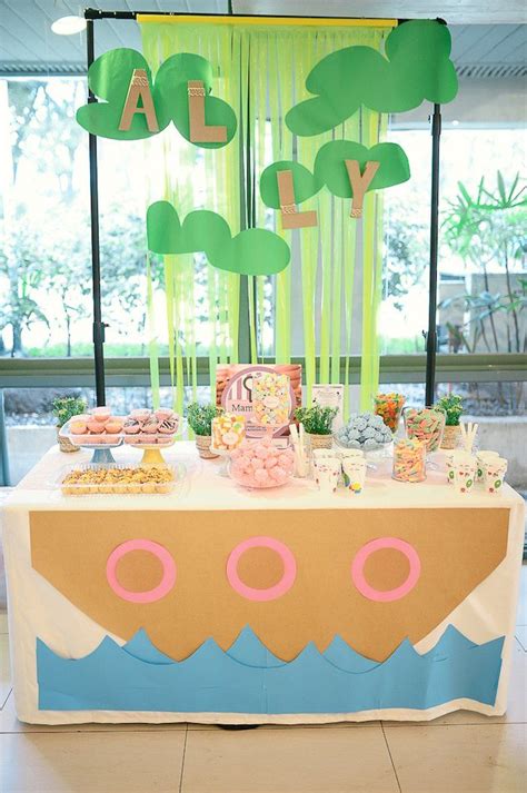 Noah's ark melamine dish, bowl and cup set colorful noah's ark design decorates this fun dish set made of sturdy, unbreakable melamine. Pastel Noah's Ark Christening Party {Planning, Ideas, Decor, Styling} | Noahs ark baby shower ...