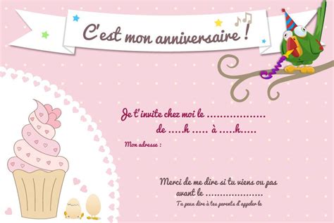 Carte invitation anniversaire à imprimer. Carte D'anniversaire À Imprimer Pour Fille De 12 Ans ...