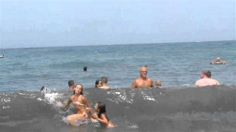 Der schwarze sandstrand playa la arena liegt an der südwestküste von teneriffa, ganz in der nähe von los. ONDE A TENERIFE - YouTube