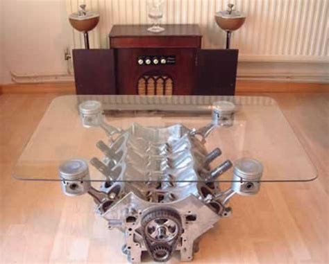 Formed from the block and pistons of this legendary engine the v12 table will make a fantastic centre piece in any room! Engine Block Coffee Table. - Neatorama