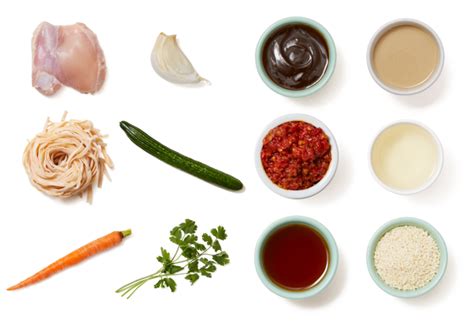 Chicken yakiniku with vegetables & garlic rice. Recipe: Hoisin-Glazed Chicken with Sesame Noodles & Spicy ...