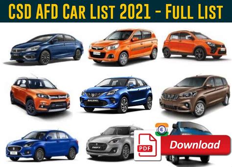 The price list (approximately) is given below for all models and variants available in csd canteen chennai depot and csd chennai dealers shop. CSD Canteen Car List 2021 PDF Download Latest CSD AFD Car ...