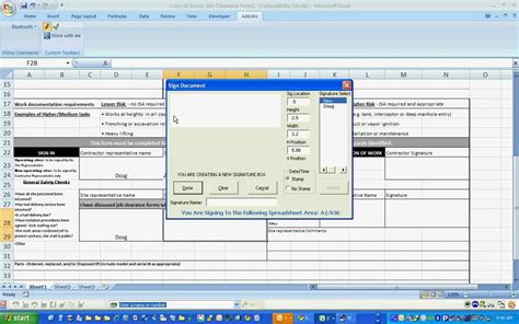 Read the word, excel, or powerpoint message, and then click ok. Excel Signature Capture.avi - YouTube