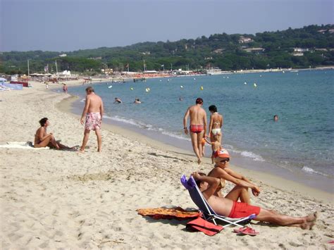 Facing the bay of pampelonne, the beach stretches 4.5 km (2.8 mi), and has been recognized as an outstanding natural area by the state council. Plage de Pampelonne, Saint Tropez, France - www ...