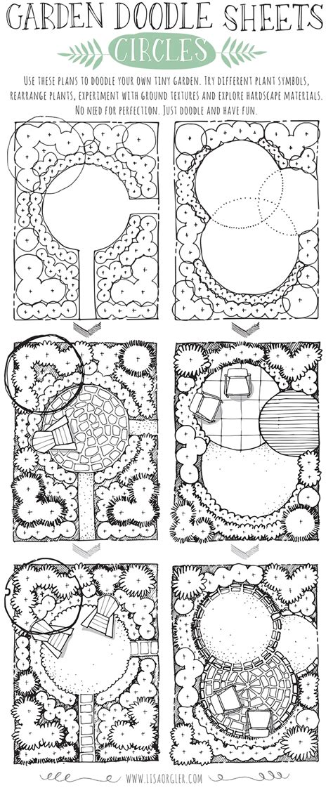 See more ideas about garden design, landscape design, garden. Garden Doodle Sheets: Circles