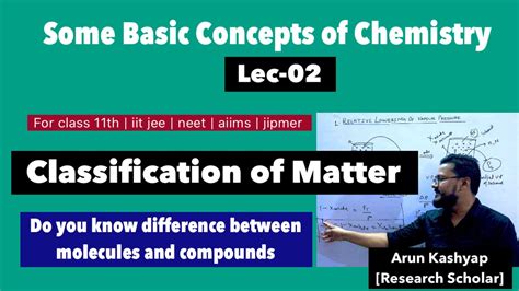 Classification of matter 1 1. Lec-02 | classification of matter - YouTube