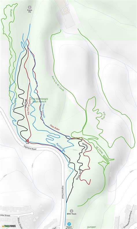 Highland road can be acessed via valleyview drive or highway 1. Kamloops Bike Ranch Mountain Biking Trails | Trailforks