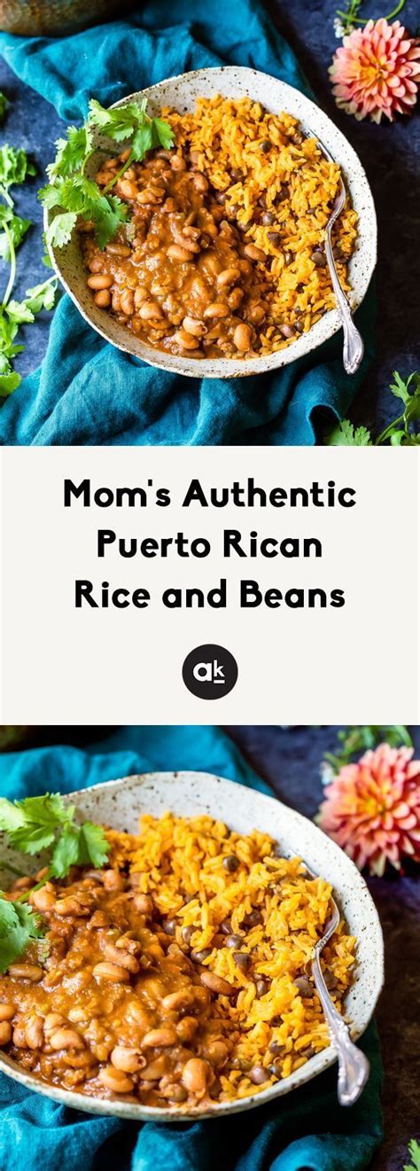 I prefer pink or red beans, but you can also use kidney beans if you like. Moms Authentic Puerto Rican Rice and Beans # ...