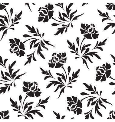 Arabesque pattern floral motifs on black vector. Seamless floral pattern vector image on | Floral pattern ...