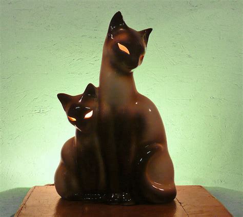 Siamese cats originated in thailand in the 14th century and are descendants of the scared temple cats of siam. 10 places in your home for Siamese cat lamp | Warisan Lighting